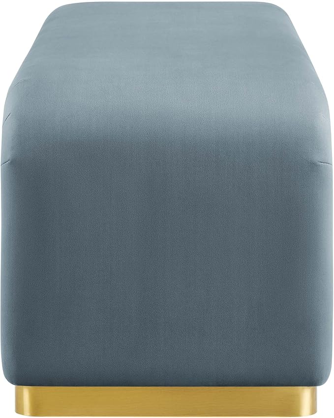 Modway EEI-6734-BRA-CAB Koda Performance Velvet Waterfall Long Bench, Brass - Image 4