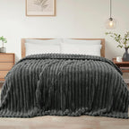 Exclusivo Mezcla Striped California King Size Fleece Blanket by ExclusivoMezcla