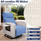 ZZW Outdoor Recliner Chair, Wicker Patio Recliners - Image 5