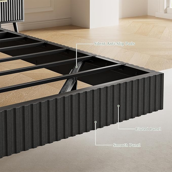 LYNSOM 3 Pieces King Bedroom Set, Floating Bed Frame - Image 5