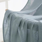 MIULEE Dusty Blue Linen Curtains 52x84 Inch Long - Image 4
