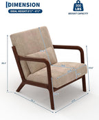 Garvee Mid-Century Modern Accent Chair, Wide-Wale Corduroy Upholstery, Solid - Image 2