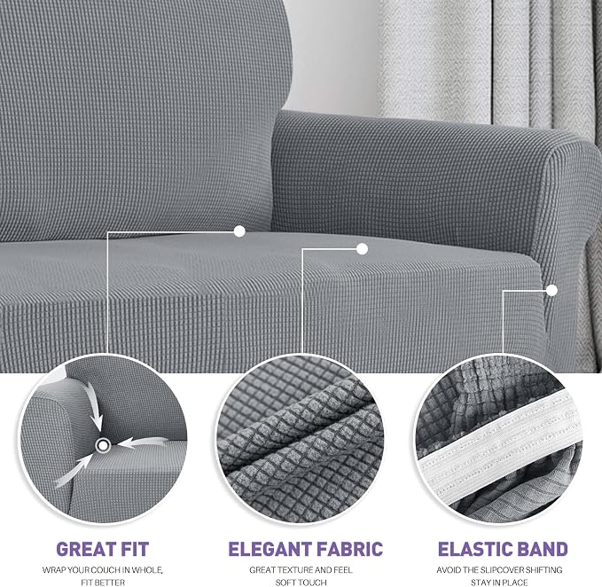 ZNSAYOTX Super Stretch Couch Cover Universal Sofa Covers - Image 3