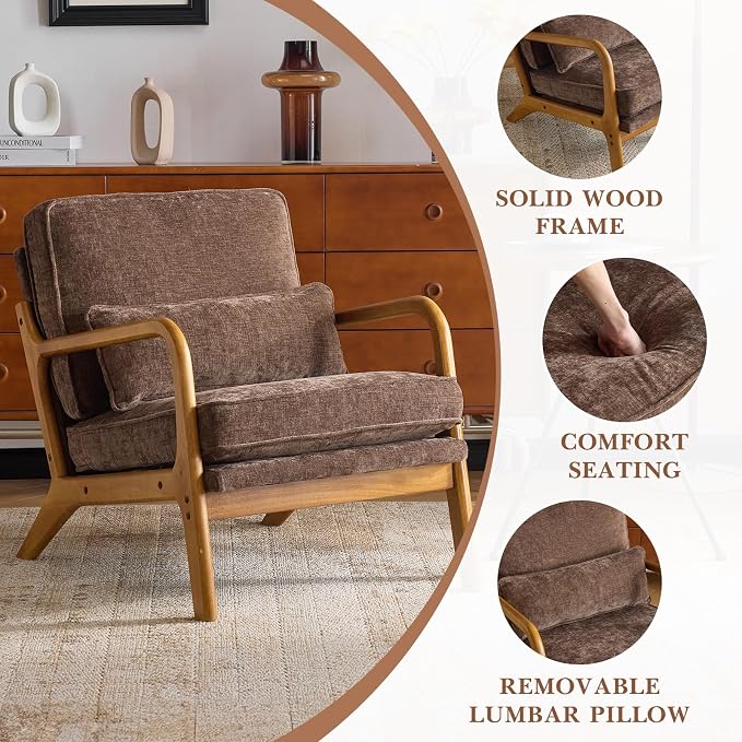 Karl home Mid Century Modern Accent Chair - Image 4