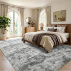 4x6 Tie-Dyed Grey Fluffy Soft Area Rug Non-Slip - Image 3