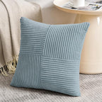Fancy Homi Set of 2 Light Blue Samll Decorative Throw Pillow Covers 14x14 Inch - Image 2