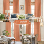 Terracotta Linen Curtains 72 inches Long - Image 6