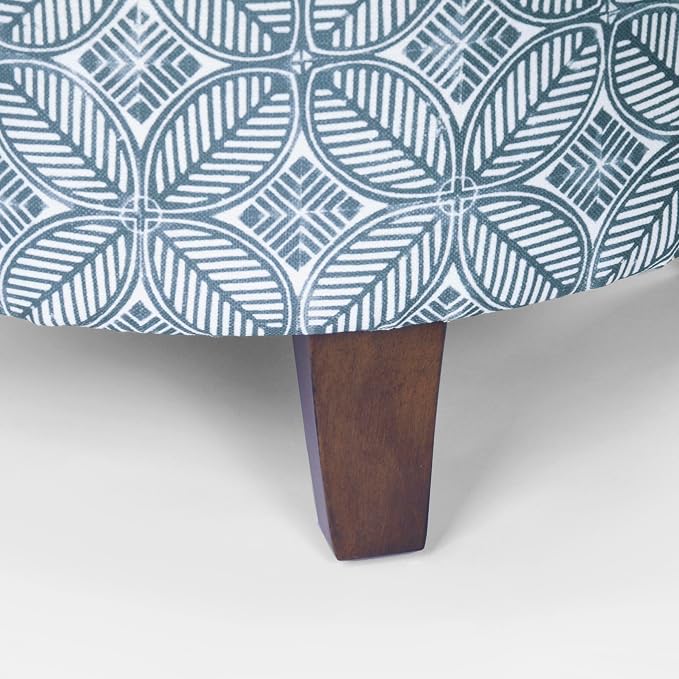 HomePop Upholstered Round Storage Ottoman|Homepop Home Décor|Upholstered Round - Image 5
