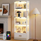 Lamtor 67-inch Glass Display Cabinet – Curio Cabinet by Lamtor