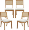 Westice Rattan Dining Chairs Set of 4, Farmhouse Natural Dining Room Chairs by ChairsforHomeLivingRoom