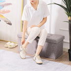 Storage Ottoman Bench Foldable Seat Footrest End of Bed Ottoman - Image 5