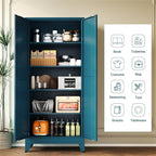 YAUWOH 71''Metal Cabinet with 4 Adjustable Shelves, 5-Tier Pantry Storage - Image 6