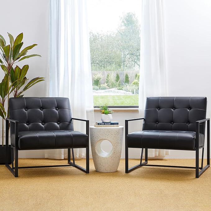 Glitzhome Mid Century Modern Accent Chair, Modern Living Room Chairs - Image 8