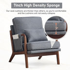 ANJ Mid Century Modern Accent Chair, Lounge Reading Armchair - Image 5
