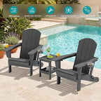 SERWALL Foldable Adirondack Chair, HDPE Adirondack Chair - Image 2