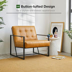 Glitzhome Mid Century Modern Accent Chairs Set of 2, Modern Living Room Chairs - Image 3
