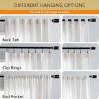 MYSKY HOME Natural Curtains for Living Room 1 Panel - Image 4