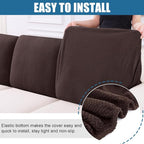 Smiry Waterproof Couch Cushion Covers, Stretch Jacquard Thick Sofa Cushion - Image 4