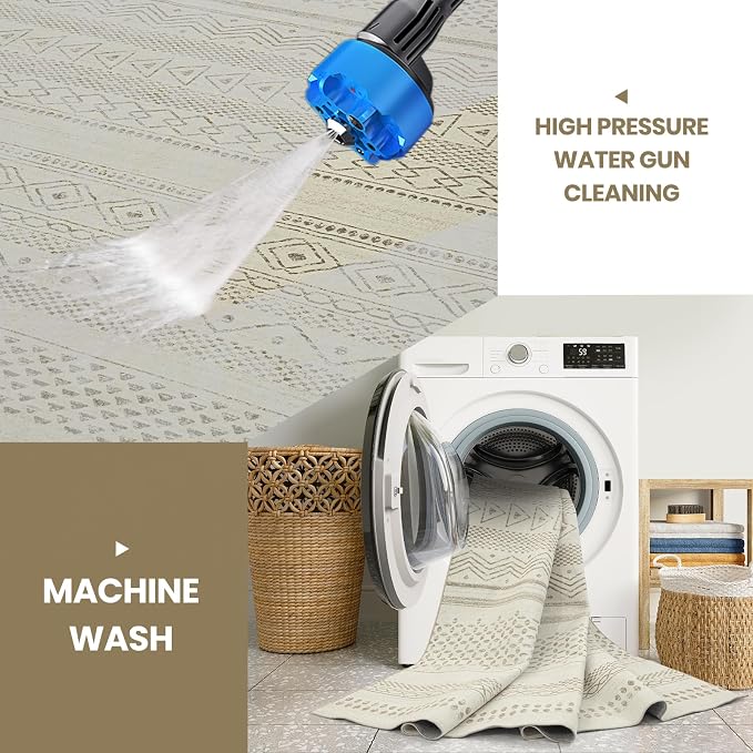 8x10 Moroccan Washable Area Rugs - Image 3