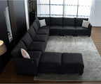 150.4" Large Sectional Couches for Living Room, 8 Seater L Shaped Modular - Image 9