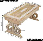 Lightnpro Mango Wood Rectangular Coffee Table - Image 2