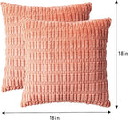 Aegero Pack of 2 Corduroy Decorative Throw Pillow Covers 18x18 Inch - Image 7