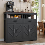 knoworld Buffet Sideboard with Storage Farmhouse with 4 Doors, Dining Room by KNOWORLD