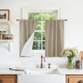 Short Linen Blackout Curtains 30 Inches by LAMIT