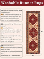 SERISSA 2'6"x8' Washable Non Slip Boho Runner Rug - Image 6