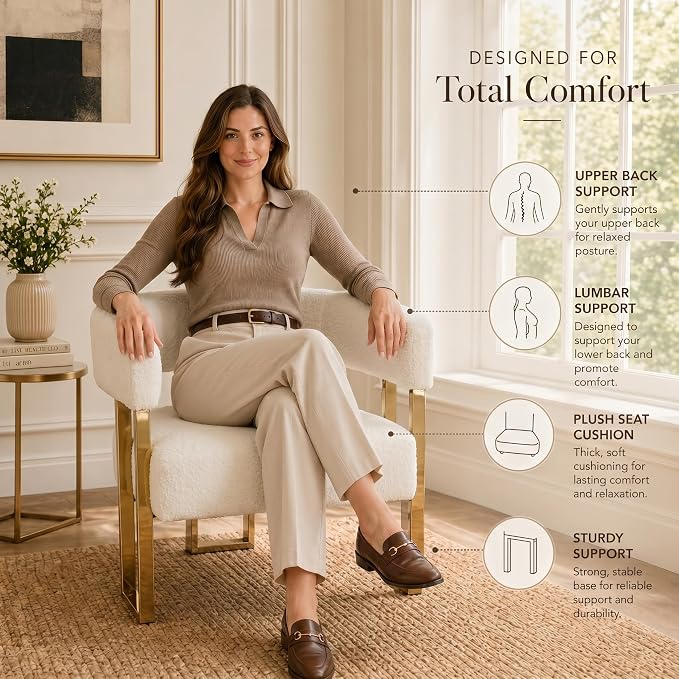 Barrel Accent Chairs Set of 2, Modern Side Chair - Image 6