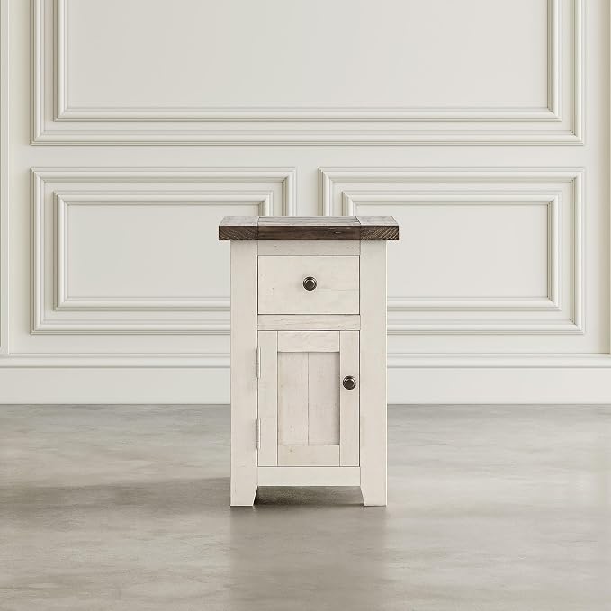 Jofran Madison County Pine Farmhouse Chairside Table - Image 7