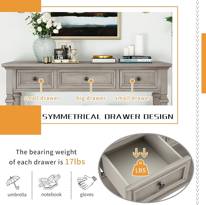 Harper & Bright Designs TREXM Classic Retro Style Console Table - Image 5