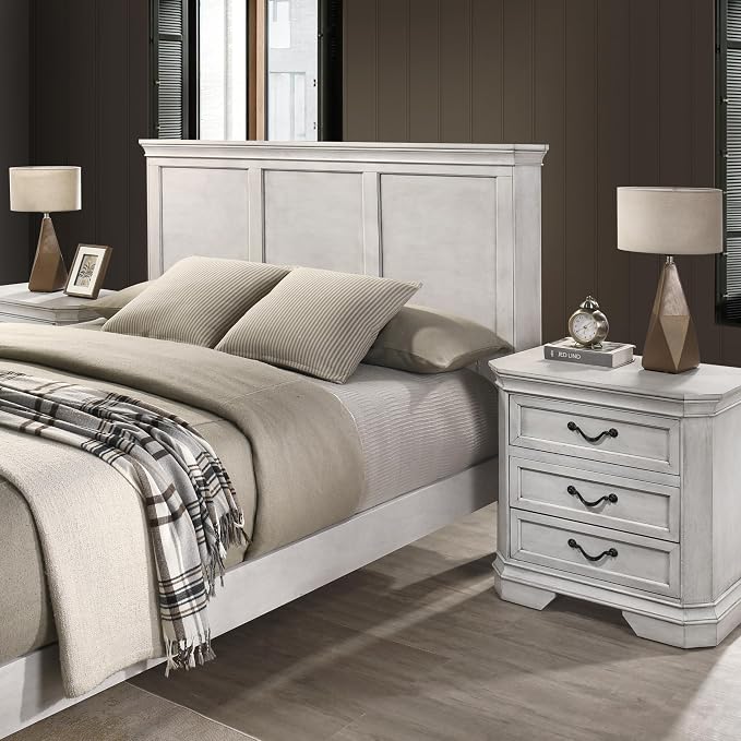 Roundhill Furniture Maderne Wood Panel Bed - Image 3