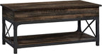 Sauder Steel River Rustic Industrial Style Lift Top Coffee Table, Coated Metal by SAUDER%C2%AE