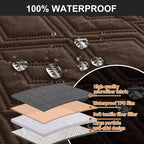 Genina Waterproof Reclining Couch Cover 3 Seat, Recliner Sofa Covers Non-Slip - Image 6