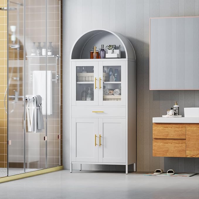 VEXPOR 73" Tall Arched Kitchen Pantry Cabinet - Image 8