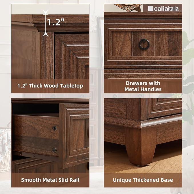 Joaxswe Farmhouse 5 Drawer Dresser - Image 9