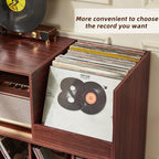 LELELINKY Large Record Player Stand, Turntable Stand - Image 3