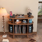 LUVIOHOME Large Round Record Player Stand - Image 4