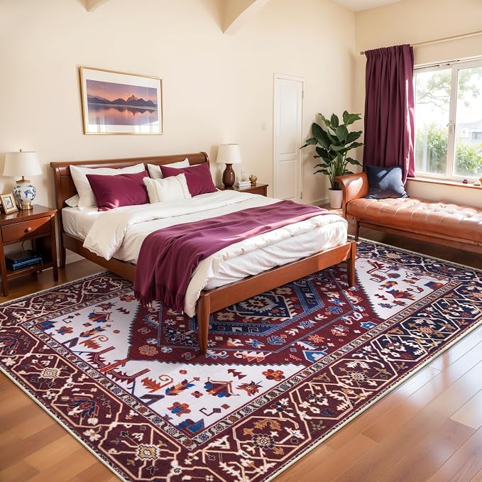 SERISSA 6x9 Washable Non Slip Boho Area Rug - Image 3