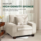 DOPEDIO Modern Living Room Sofa Set, 88.58" Chenille Loveseat - Image 7