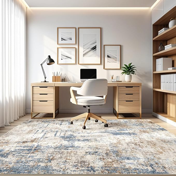 LOONGRUG 12x15 Area Rug Washable Large Neutral Modern Living Room Rugs | - Image 8