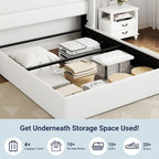 Allewie Queen Size Velvet Lift Up Storage Bed, Modern Wingback Headboard - Image 6