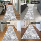 HEBE Hallway Runner Rug 2'8''x12', Washable Non Slip Kitchen Rug Runner | Soft - Image 5