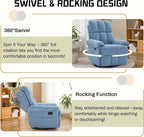 Korser Recliner Chair, Swivel Rocker Recliner Chair - Image 3