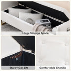 65" Storage Ottoman Bench, Storage Bench - Image 3