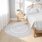 cotiled 5x5 Round Rug 5ft Circle Living Room Boho Area Rugs | Solve Modern - Image 2