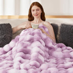 Luxury 1000GSM Faux Rabbit Fur Throw Blanket - Image 6
