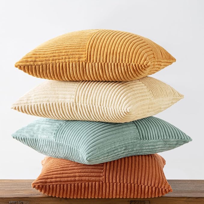 MIULEE Fall Boho Farmhouse Decorative Throw Pillow Covers 18x18 Inch 4 Packs - Image 8