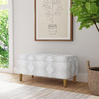 HomePop Malmo Decorative Storage Bench -Natural Woven Geo - Image 2